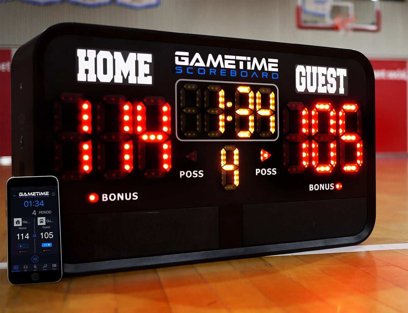 basketball clock scoreboard